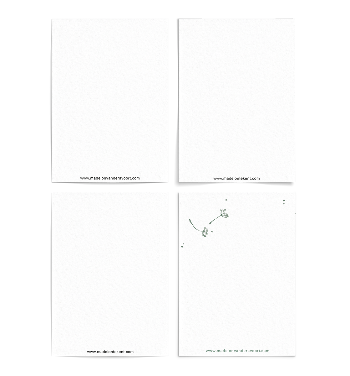 Set 4 Cards - Plants